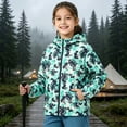 thumbnail image 5 of TIREOW Girls and Boys Hooded Jacket Abstract Print Rainproof Windproof Windbreaker Coat Unisex Zip Up Windbreaker Jacket, 5 of 5