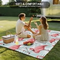 thumbnail image 4 of Pink Flamingo Outdoor Rug for Patio/Deck/Porch, Non-Slip Large Area Rug 6 x 9 Ft, Blue Summer Tropical Plants Leaves Indoor Outdoor Rugs Washable Area Rugs, Reversible Camping Rug Carpet Runner, 4 of 8