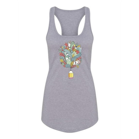 Abstract Pencil Racerback Tank Women -Image by Shutterstock, Female Small