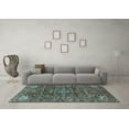 thumbnail image 3 of Ahgly Company Indoor Square Persian Light Blue Traditional Area Rugs, 8' Square, 3 of 4