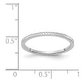 thumbnail image 5 of 14K White Gold 1.2mm Criss-Cross Pattern Stackable Band Size 5.5, 5 of 6