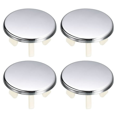 

4Pack 25.4mm Sink Trim Overflow Cover Ring Hole Insert in Round Caps Silver