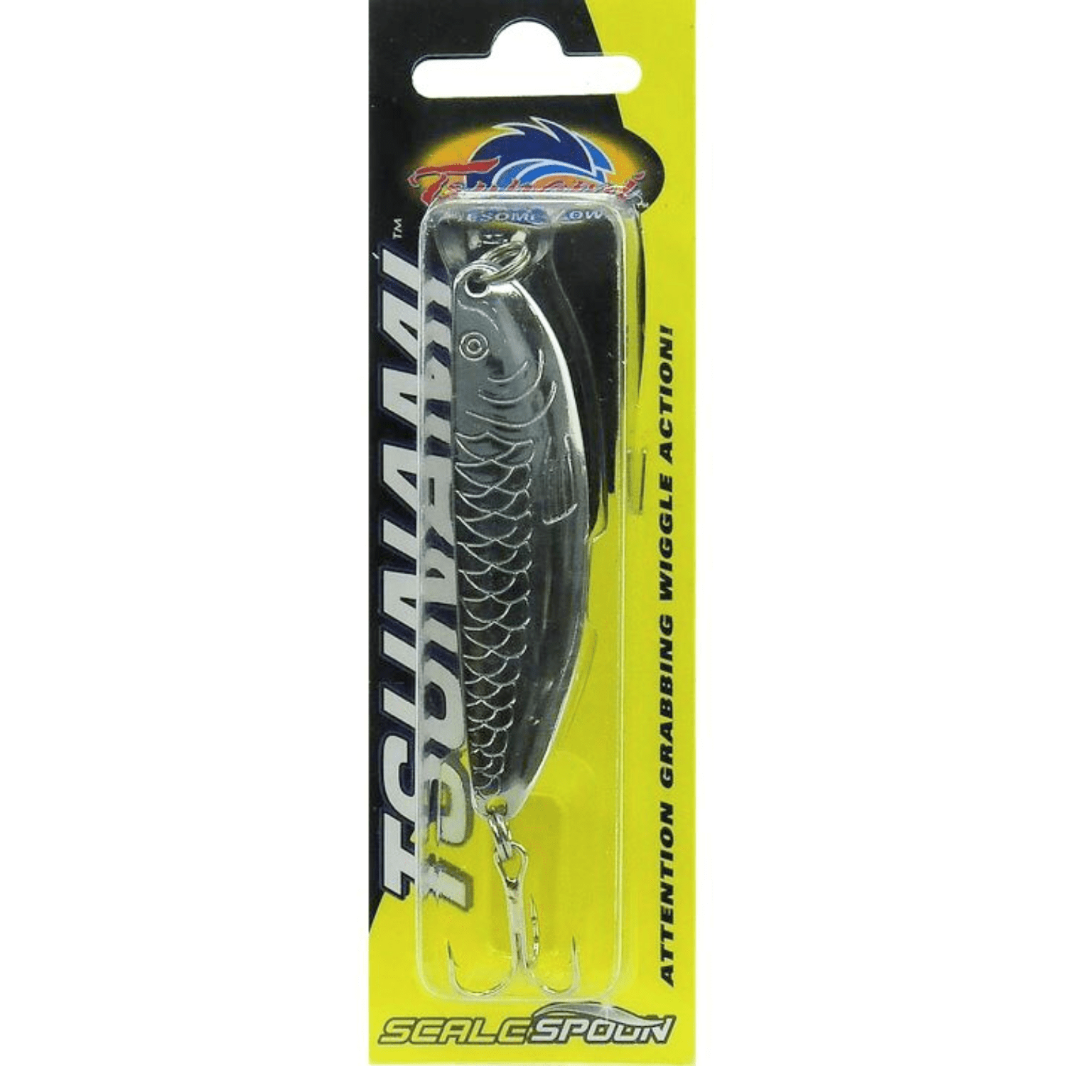 Tsunami Scale Spoon Fishing Lure – Chrome, 1/2 oz.