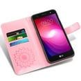 thumbnail image 2 of Étui pour LG X Power 32, Cuir PU avec Support et 3 Emplacements pour Cartes Portefeuille à Rabat (Or Rose), 2 of 5