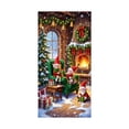 thumbnail image 2 of Housse de Porte de Noël Père Noël Rideau de Porte / Décoration Murale des Fêtes pour Porte d'Entrée / Tissu Polyester Festif Décoration Intérieure Extérieure pour la Maison, 2 of 6