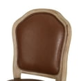 thumbnail image 2 of Oakes French Country Upholstered Swivel Office Chair, Cognac Brown and Natural, 2 of 9