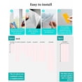 thumbnail image 7 of Window Privacy Film, Pink Stripes UV Sun Blocking Window Tint Film Heat Control One Way Blackout Window Film, Farmhouse White Simple Vertical Striped Non Adhesive Static Cling Sticker 23.6x78.7 In, 7 of 7