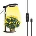 thumbnail image 2 of USB Disc LED  Plant Growth Lamp Succulent Fill Light - With Disc Base 200 Two Sections Full Spectrum 56 Lamp Beads, 9 Levels Of Dimming, 3/9/12 Hour Timing, 2 of 8