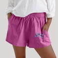 thumbnail image 2 of Swim Shorts Women Sweat Summer Beach Casual Drawstring With Pockets Cargo Gym Bike Pull On Jogger Pink Short Pants Sizes 2XL, 2 of 4