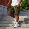thumbnail image 2 of Yifymode Men's Corduroy Casual Shorts Elastic Waist Loose Fit Vintage Style Summer Beach Shorts with Pockets, 2 of 10