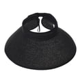 thumbnail image 3 of WITHMOONS Womens Sun Visor Packable Wide Brim Roll-Up Beach Straw Hat SLV1020 (Black), 3 of 5
