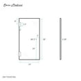 thumbnail image 5 of Voltaire 24 x 58 Frameless Pivot 3/8 in. (10mm) Ultra Clear Tempered Glass Tub Door with Gold Brushed Hardware, 5 of 6
