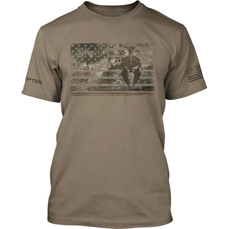Tonal Time T-shirt Kryptek Tactical Battlefield to Back Country Street Wear T-Shirts (Highlander Tonal Flag) Medium ()