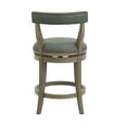 thumbnail image 4 of ROME + OAK Ruxban 26" Swivel Counter Stool, Reclaimed Oak, Stone Vegan Leather, Set of 3, 4 of 6