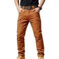 thumbnail image 6 of Pants for Men, Men's Casual Cargo Pants Straight Leg Stretch Pants Fashion Joggers Hiking Travel Trousers with Pockets Coffee XL, 6 of 8