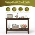 thumbnail image 4 of HomGarden 2-Shelf Wooden Patio Console Table 48-in Accent Table for Indoor Outdoor Garden – Max.440lbs, Espresso, 4 of 11