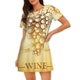 thumbnail image 1 of Disketp Bunch of Grapes para Camisón Corto de Manga Corta para Mujeres, Camisón Cómodo con Escote Redondo, Bonito y Confortable, 1 of 6