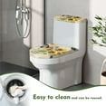 thumbnail image 4 of COEQINE Toilet Lid Cover and Toilet Tank Cover, Easy Installation Durable Easy to Clean Toilet Lid Dust Cover 2 Piece Set, Butterfly Sunflower Paperclip, 4 of 7
