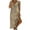 Khaki, variant on IROINNID V-Neck Shift Dress For Women Casual Plus Size Print Pockets Sleeveless Long Dress Comfort Waist Dress