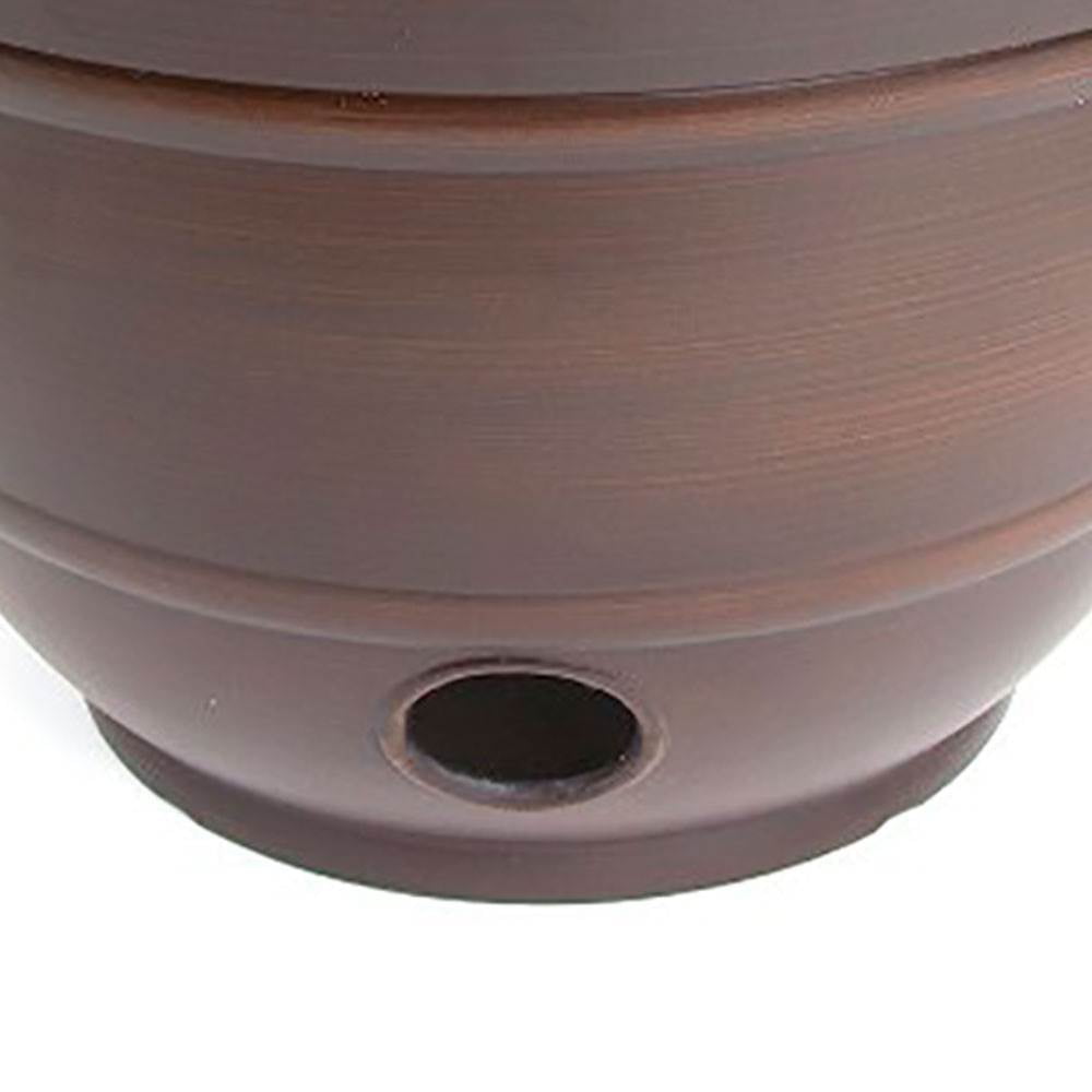 Liberty Garden LBG1924 Banded High Density Resin Hose Holder Pot, Bronze