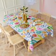 thumbnail image 4 of Pioneer Flower Floral Print Pattern Rectangle Tablecloth 60"x102",Waterproof Polyester Rectangle Table Cloth, Wipeable Spillproof Polyester Tablecloth for Dining, Camping, Indoor and Outdoor, 4 of 6
