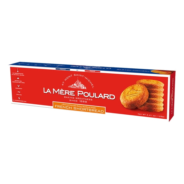La Mere Poulard French Shortbread Cookies 4.41 oz Boxes Pack of 3 by