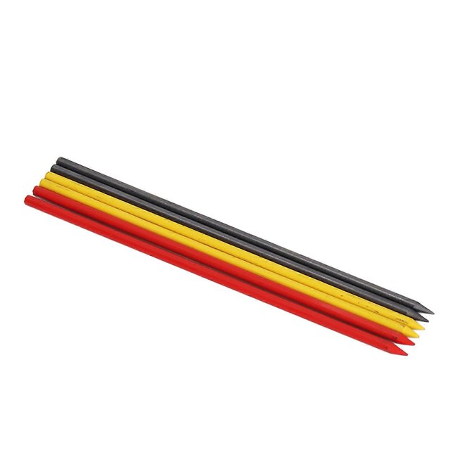 6pcs 2.8mm HB Carpenter Pencil Refills Woodworking Marking Scribing Tool Kit Black Red Yellow Graphite Wax