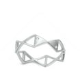 thumbnail image 4 of White CZ Wholesale Modern Geometric Triangle Ring .925 Sterling Silver Band Female Size 9, 4 of 4