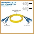 thumbnail image 2 of Tripp Lite 3m Duplex Singlemode 9/125 Fiber Optic Patch Cable Sc/sc 10' 10ft 3 Meter - Patch Cable - Sc Single-mode (m) To Sc Single-mode (m) - 3 M - Fiber Optic - Duplex - 9 / 125 Micron - Riser -, 2 of 2