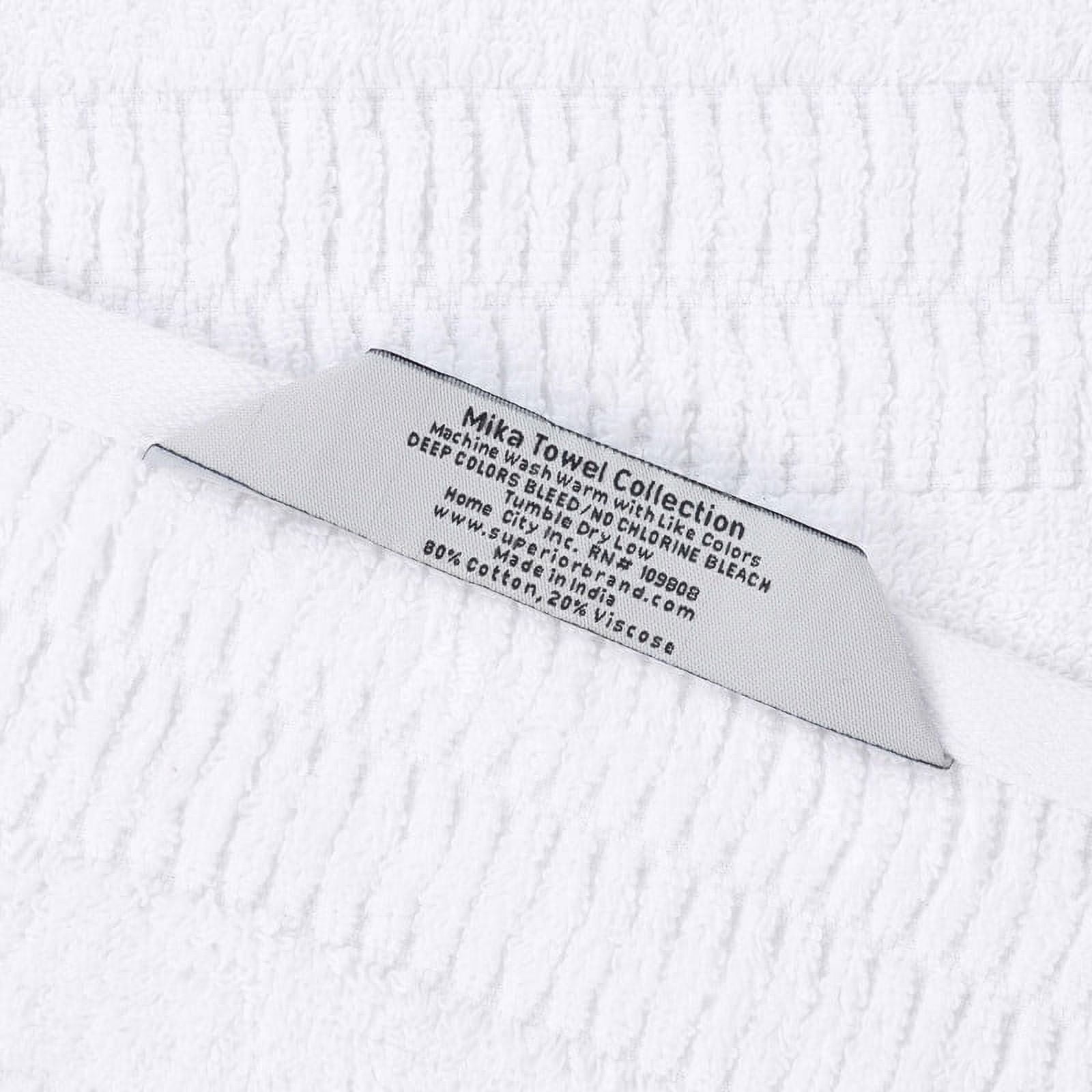 Superior Mika Smart Twist Cotton Medium Weight Bath Sheets, Set of 2, Quick Dry Towels, White