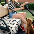 thumbnail image 5 of Breathable Golf Cart Seat Cover 51" x 31", Cooling Microfiber Towel Blanket for EZGO, Club Car, Yamaha Front Seats, 5 of 8