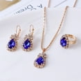 thumbnail image 6 of Xinyolin 3Pcs/Set Women Water Drop Bright Alloy Rhinestone - Pendant Necklace Earrings Ring Jewelry Set for Valentine Day, 6 of 8