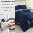 thumbnail image 6 of Mainstays King Duvet Cover Set, 3-Piece, All-Season, Navy, 6 of 11