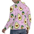 thumbnail image 6 of Pofeuu Different Avocados Print Mens Casual Hooded Collar Drawstring Hoodies Pullover Sweatshirts Casual Long Sleeve Shirts-Medium, 6 of 7
