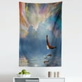 thumbnail image 1 of Eagle Tapestry, Majestic Huge Bird Flying Above the Sea into the Starry Sky Freedom Themed Image, Fabric Wall Hanging Decor for Bedroom Living Room Dorm, 5 Sizes, Multicolor, by Ambesonne, 1 of 1