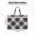 thumbnail image 3 of Handbag File Bag 15×10.6in Large Capacity Double Pocket Designed For Work Travel Travel Shopping Argyle Plaid Lightslategray_4, 3 of 8