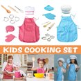 thumbnail image 2 of CAROOTU 11pcs Children's Cooking Set Pretend Play Gift Toy Chef Set Children's Aprons, 2 of 6
