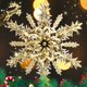 thumbnail image 2 of Adorno para árbol de Navidad con purpurina dorada y estrella hueca en 3D con copos de nieve, colgante para árbol de Navidad, decoración para el hogar, Año Nuevo, suministros para regalos de fiesta, 2 of 5