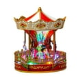 thumbnail image 1 of Caja de música con diseño de carrusel de Navidad, estatua de carrusel, adorno navideño giratorio para Navidad, oficina, decoración navideña del día de 27x235cm, 1 of 8