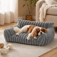 thumbnail image 6 of MIRVAXEN All‑Season Washable Pet Sofa Bed,Pet Bed With Removable Zipper Cover, Base Soft Support Cushion Bed for Dogs and Cats(Gray), 6 of 7