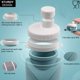 thumbnail image 4 of Botellas de agua plegables Silicona sin BPA Botella de agua de viaje reutilizable a prueba de fugas Botella impermeable liviana para deporte Hacer ejercicio Camping Mochilero Senderismo - Azul Ormromra LRWJ855-1, 4 of 9