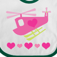 thumbnail image 4 of Inktastic Valentine Pink Heart Helicopter Boys or Girls Baby Bib, 4 of 4