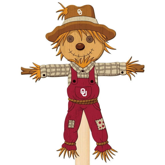 Oklahoma Sooners 12" Scarecrow Yard Stake