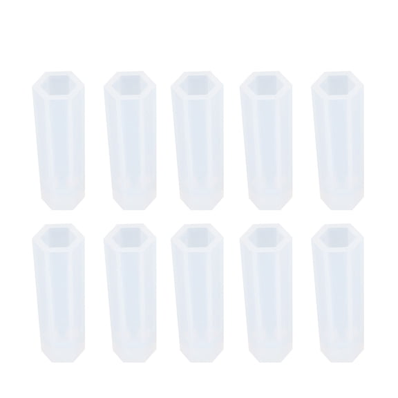 10 Pcs/Set Crystal Point Tower Epoxy Resin Mold Jewelry Pendant Silicone Mould DIY Crafts Ornaments Home Decorations Casting Tools