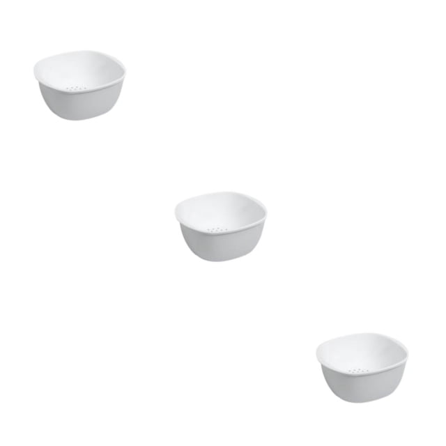 kurtrusly 1/2/3/5 Wide Application Rice Washing Sieve Quick Drainage And Food Prep Grey S 3PCS