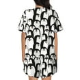thumbnail image 3 of Kdxio Cartoon Penguin Print Pajamas Sets for Women Short-Sleeved Pjs with Lounge Shorts Two Piece Sleepwear S-4XL, 3 of 9
