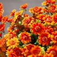 thumbnail image 3 of Yuarrent Crisantemos realistas para decoración de exteriores, ramo de crisantemos artificiales de plástico resistente al agua y para Flores artificiales rosa, 3 of 6
