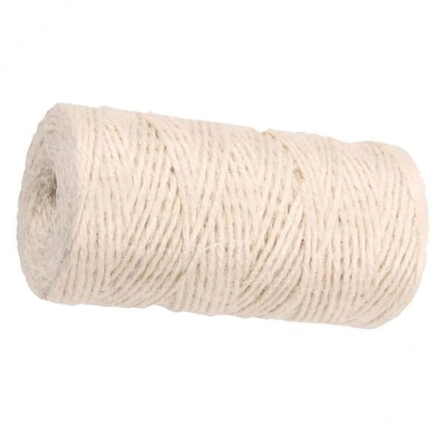 GUOOL 3x100m Jute Cord 2mm String Crafts DIY Gift Wrapping Twine Rope White 3 Pcs