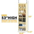 thumbnail image 5 of SpaceAid 2 Pack Hanging Closet Organizer and Storage with Dividers, Beige, 5 of 6