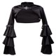 thumbnail image 1 of Camisola de encaje estilo gótico oscuro con mangas largas y capucha para mujer, 1 of 6